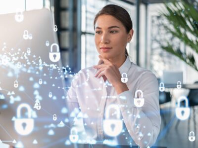IT professional watching webinar about virtual ciso services