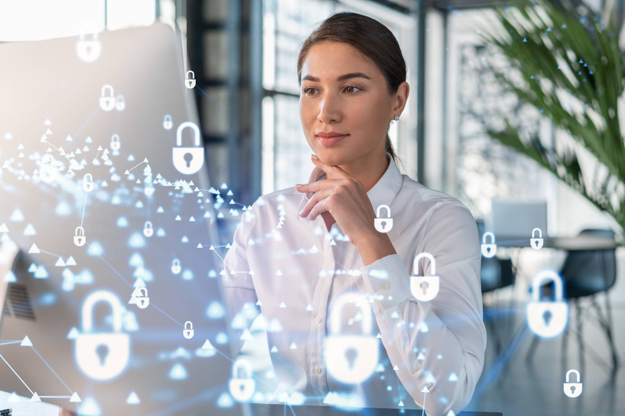 IT professional watching webinar about virtual ciso services